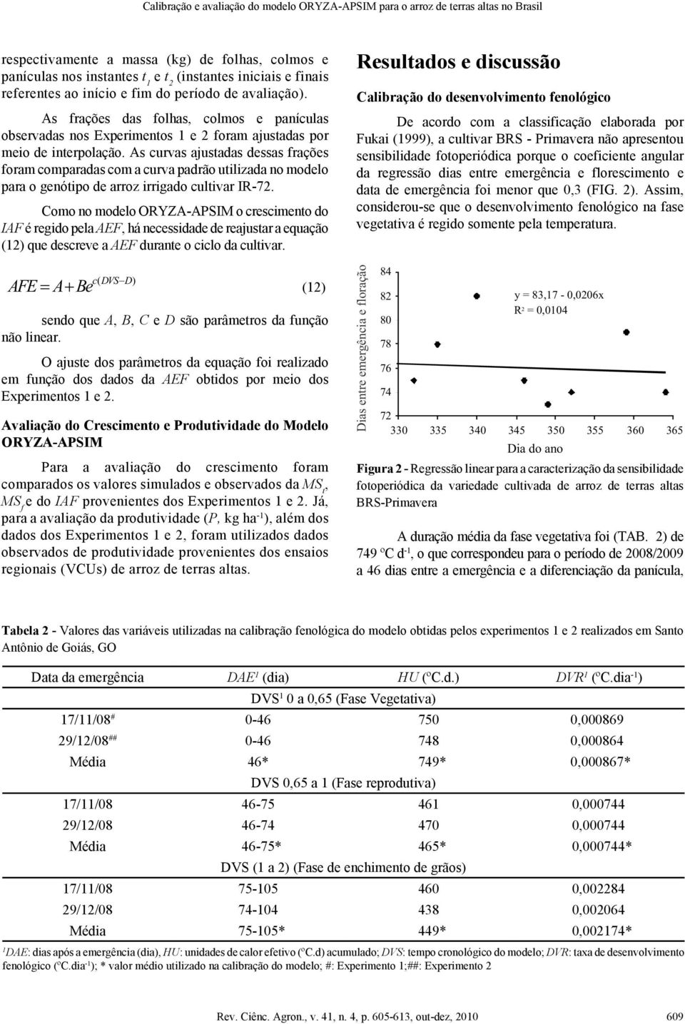 As curvas ajustaas essas frações foram comparaas com a curva parão utilizaa no moelo para o genótipo e arroz irrigao cultivar IR-7.