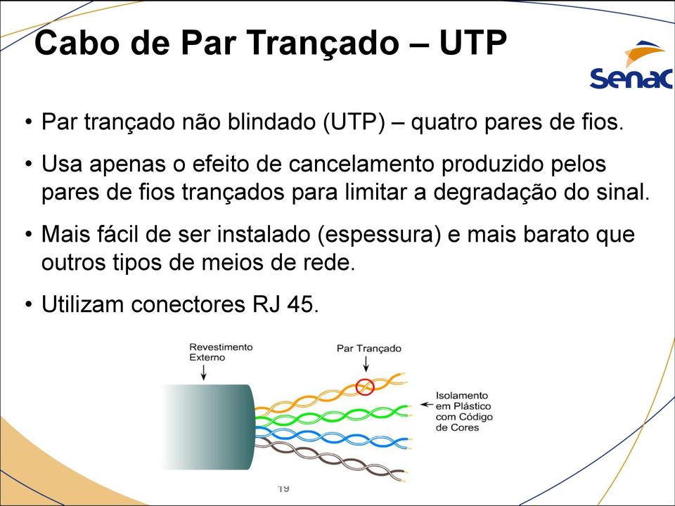 para limitar a degradação do sinal.