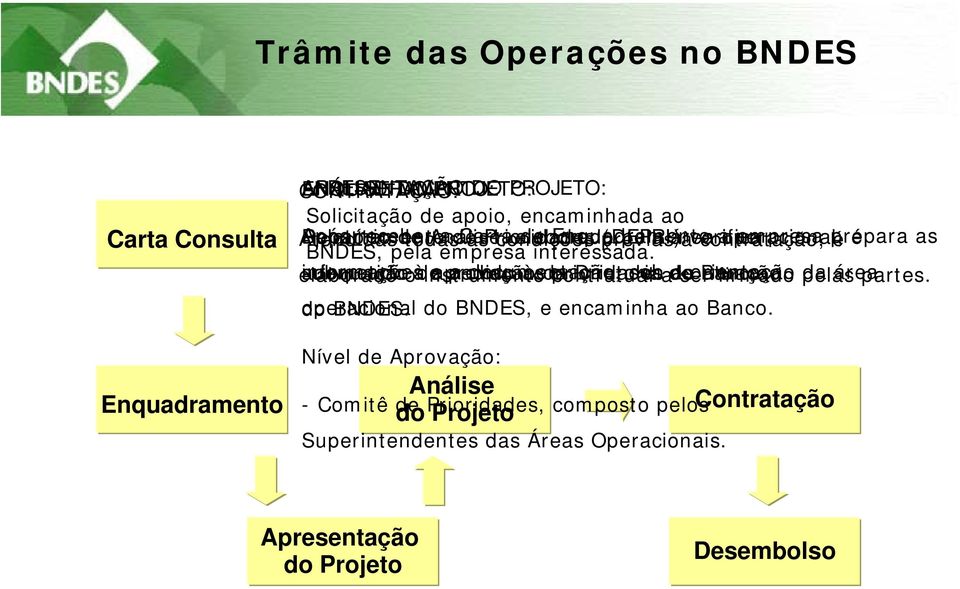 empresa interessada. elaborado adequação informações submetido o àdo instrumento e aprovação pedido a documentação, às prioridades contratual Diretoria sob a do de a ser orientação Banco.