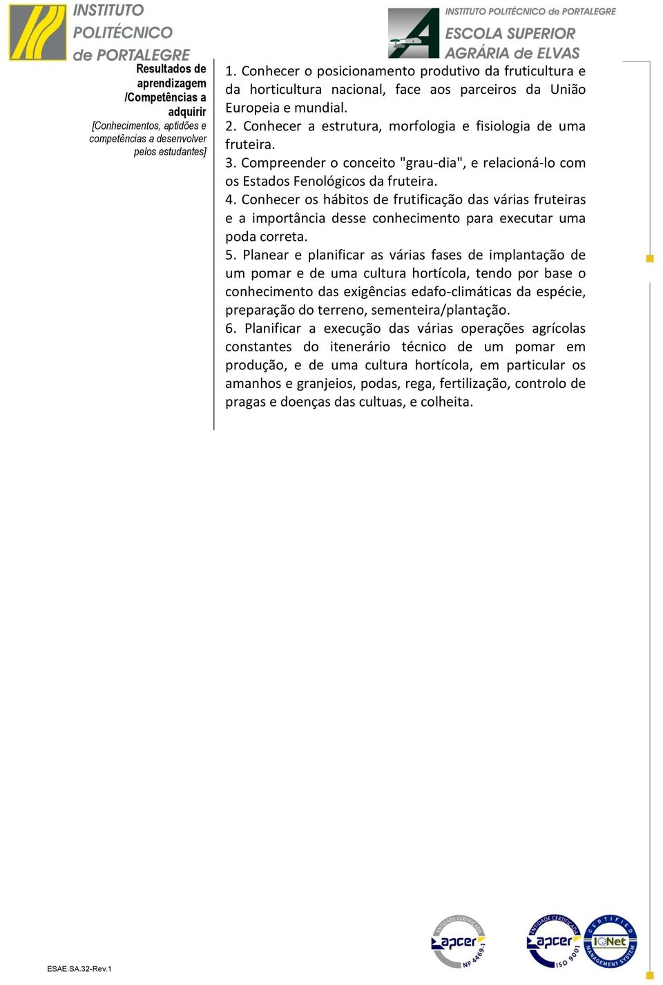 Compreender o conceito "grau-dia", e relacioná-lo com os Estados Fenológicos da fruteira. 4.