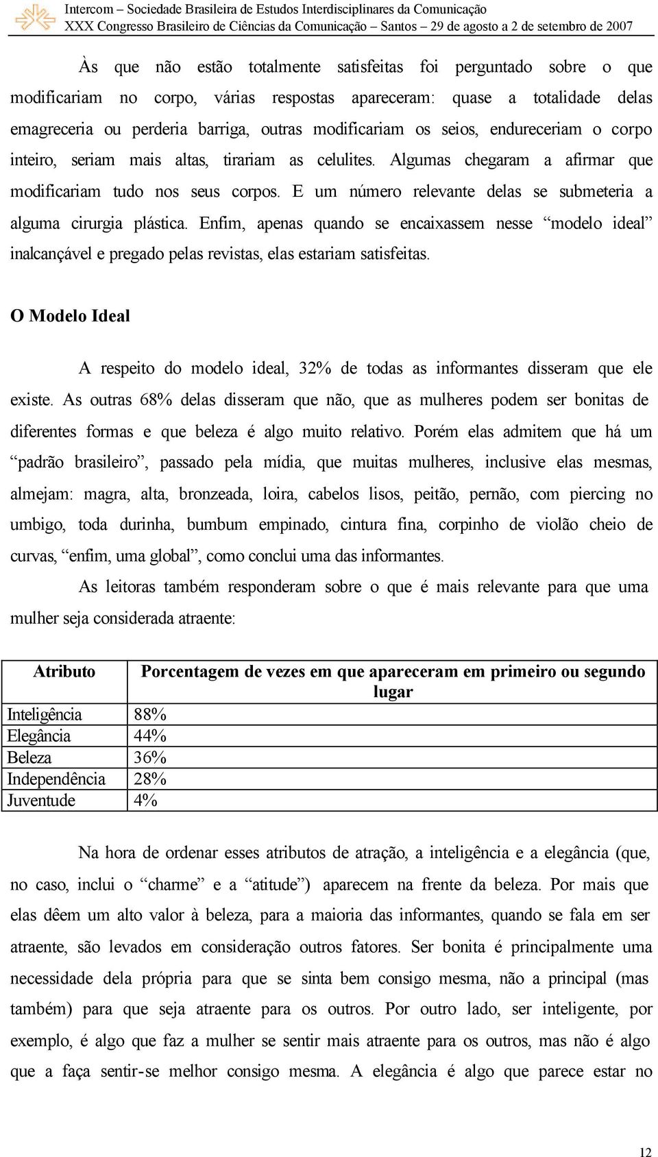 E um número relevante delas se submeteria a alguma cirurgia plástica. Enfim, apenas quando se encaixassem nesse modelo ideal inalcançável e pregado pelas revistas, elas estariam satisfeitas.