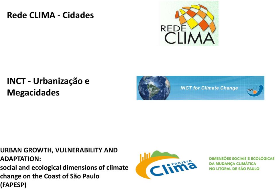 ADAPTATION: social and ecological dimensions