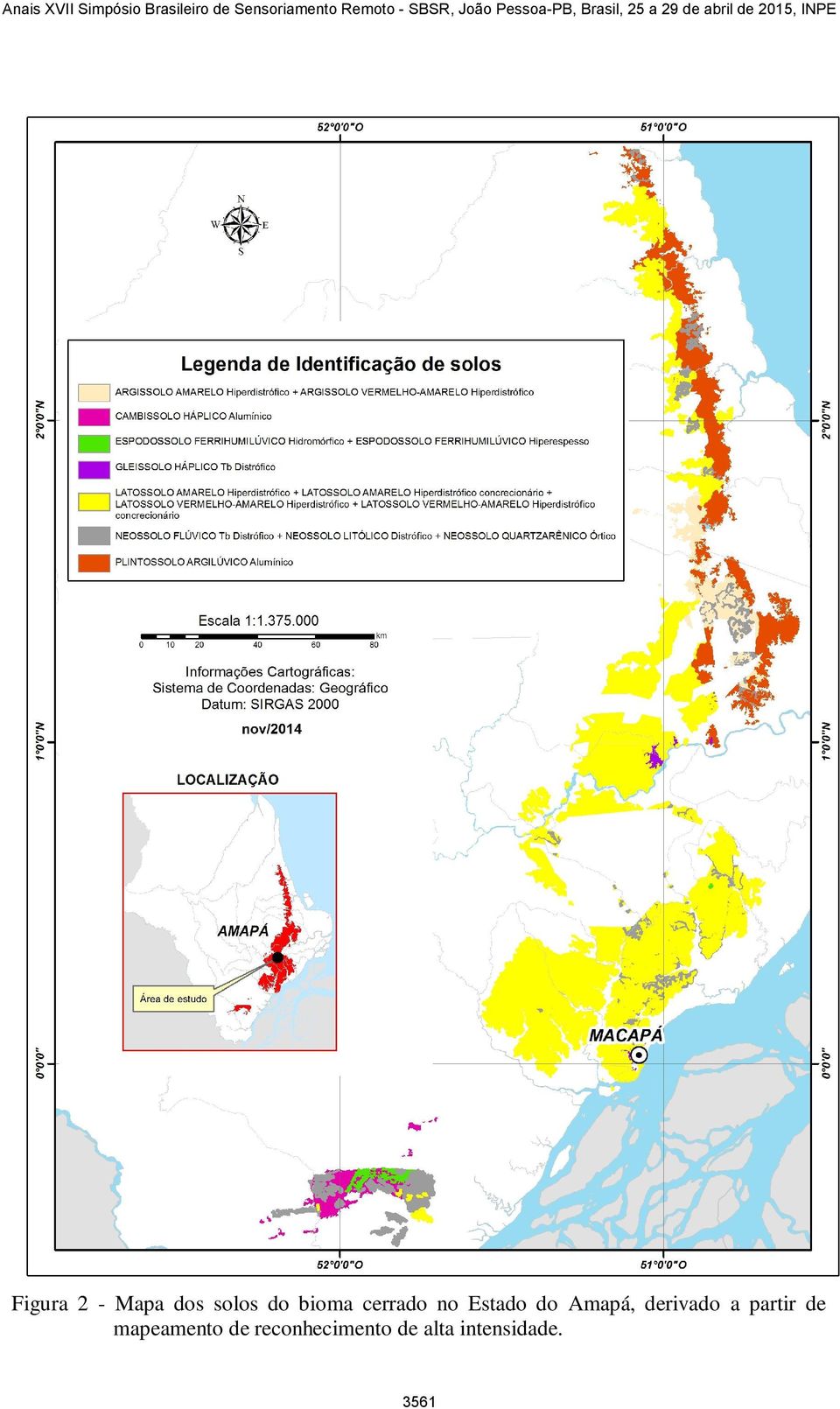 - Mapa dos solos do bioma cerrado no Estado do Amapá, derivado