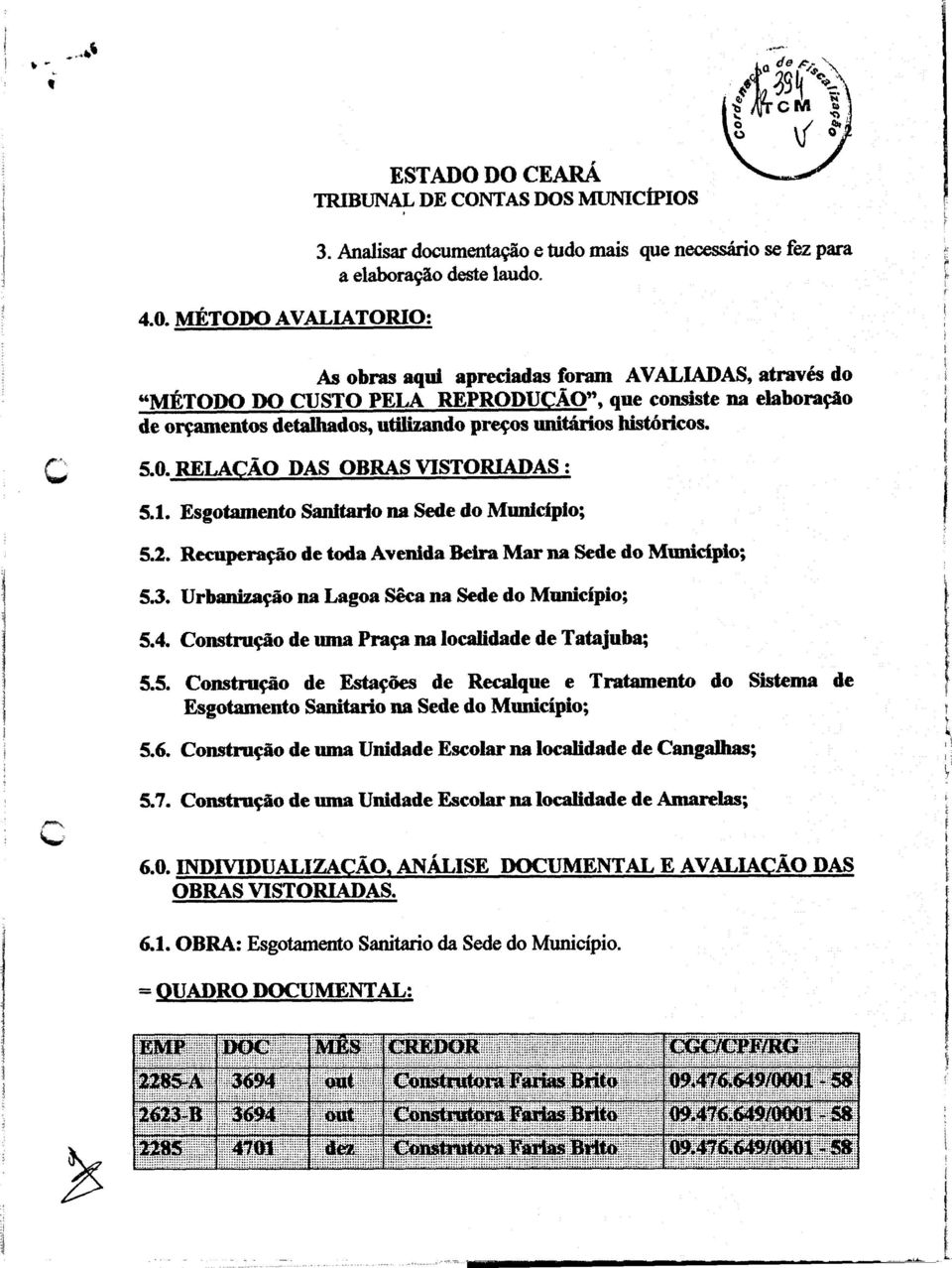 do Muncípo; 53 Urbnzão n Lo Sêc n Sd do Munícípo; 54 Construão d um Pr n locldd d Ttjub; * 55 ê?