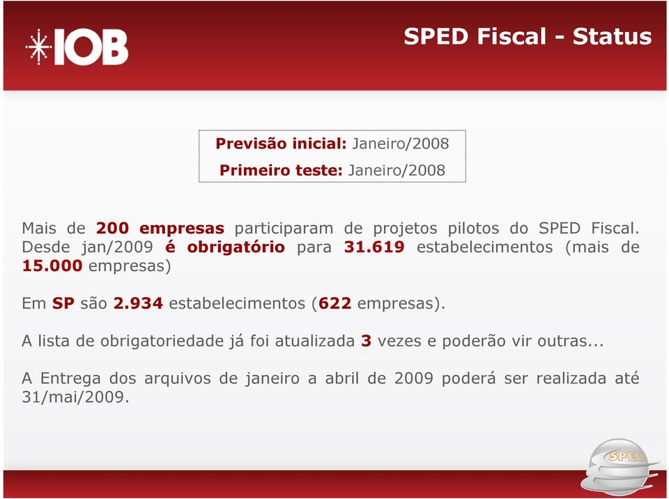 619 estabelecimentos (mais de 15.000 empresas) Em SP são 2.934 estabelecimentos (622 empresas).