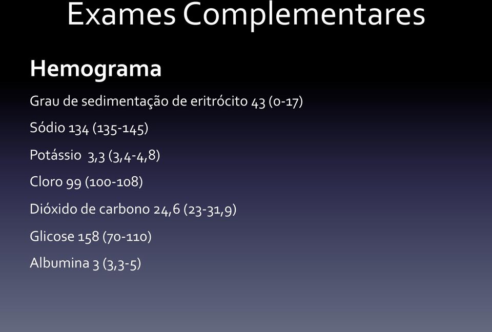 3,3 (3,4-4,8) Cloro 99 (100-108) Dióxido de carbono