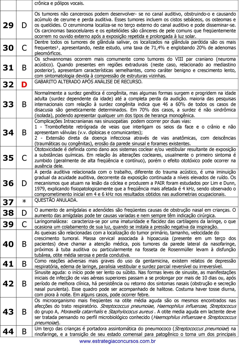 auditiva. Esses tumores incluem os cistos sebáceos, os osteomas e os quelóides. O ceruminoma localiza-se no terço externo do canal auditivo e pode disseminar-se.