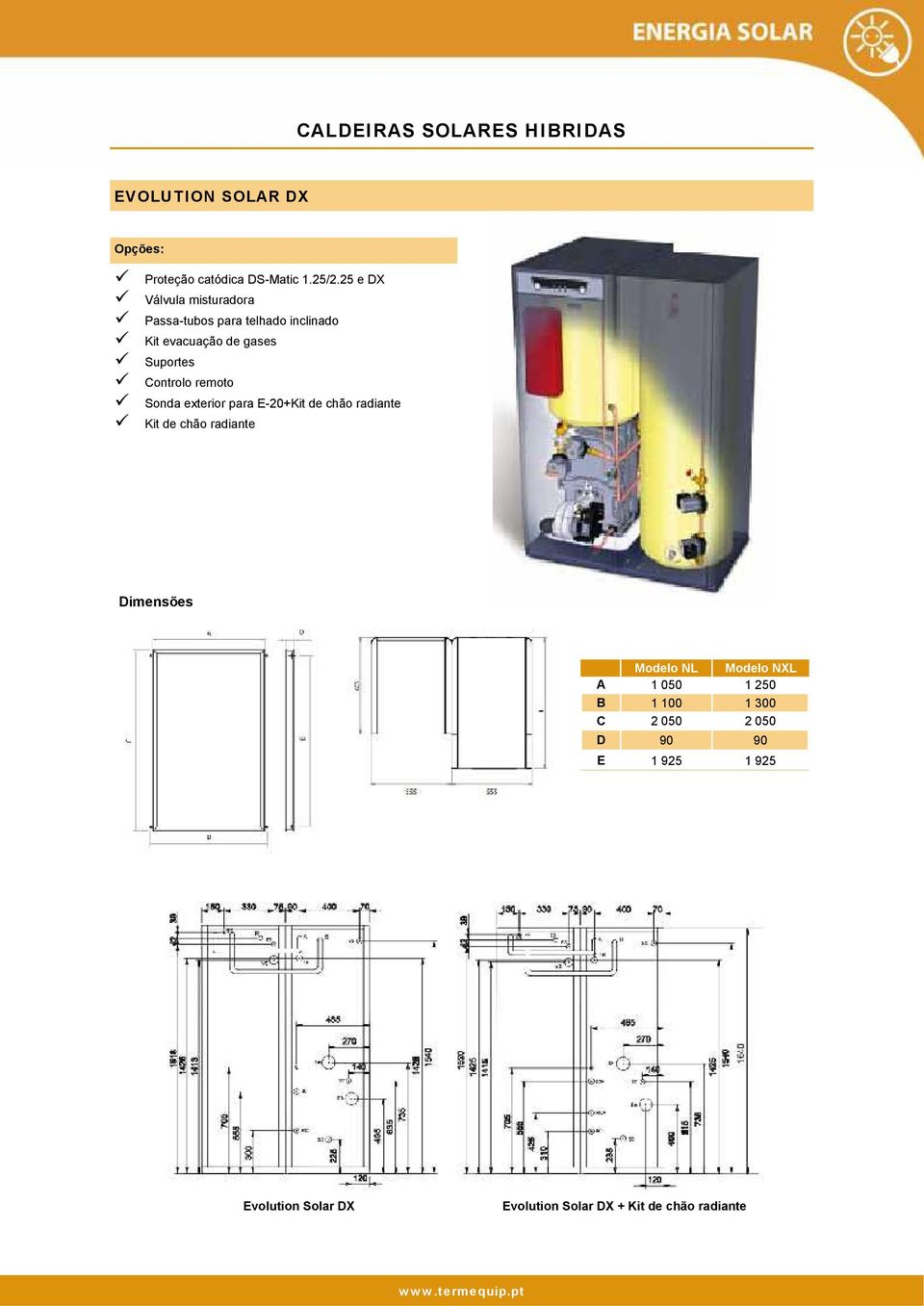 Suportes Controlo remoto Sonda exterior para E-20+Kit de chão radiante Kit de chão radiante