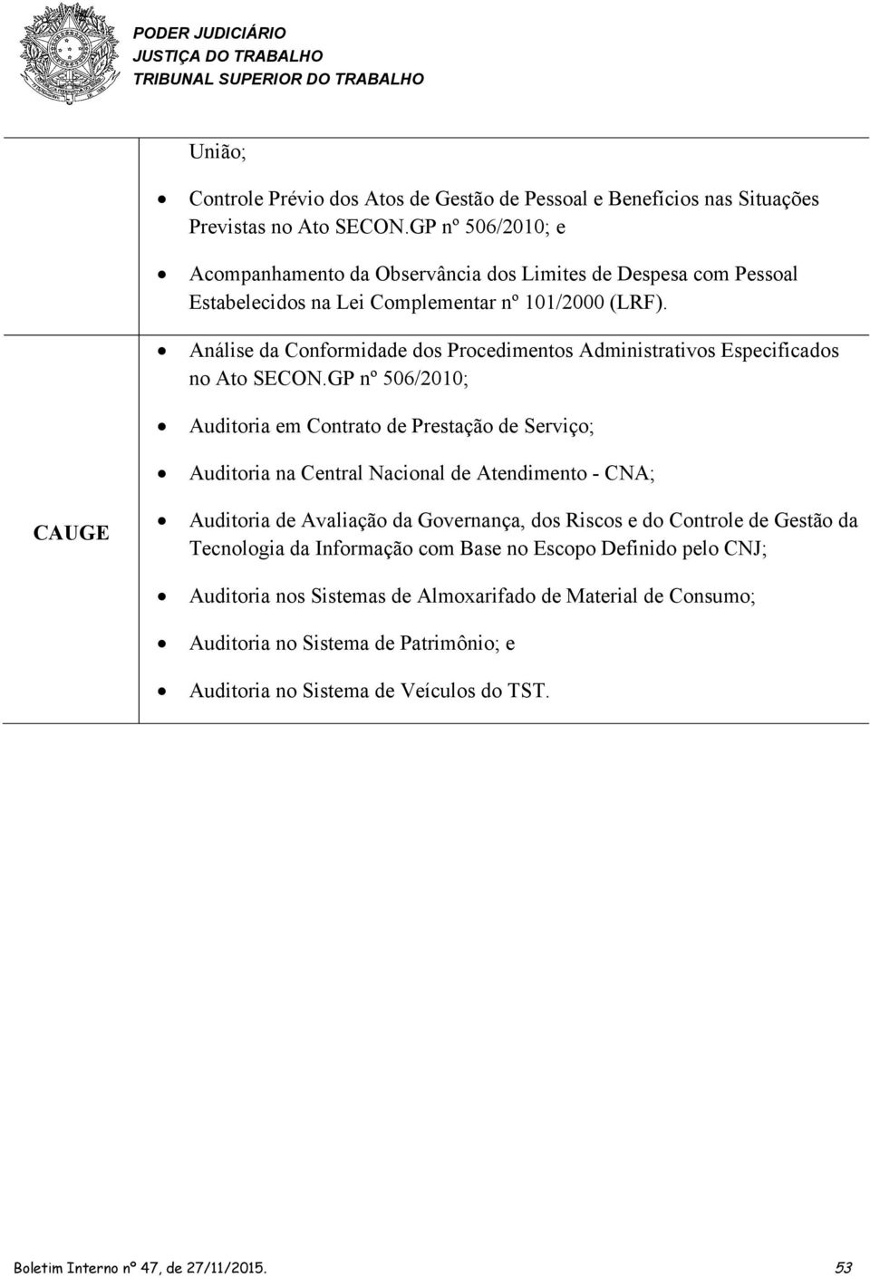 Análise da Conformidade dos Procedimentos Administrativos Especificados no Ato SECON.