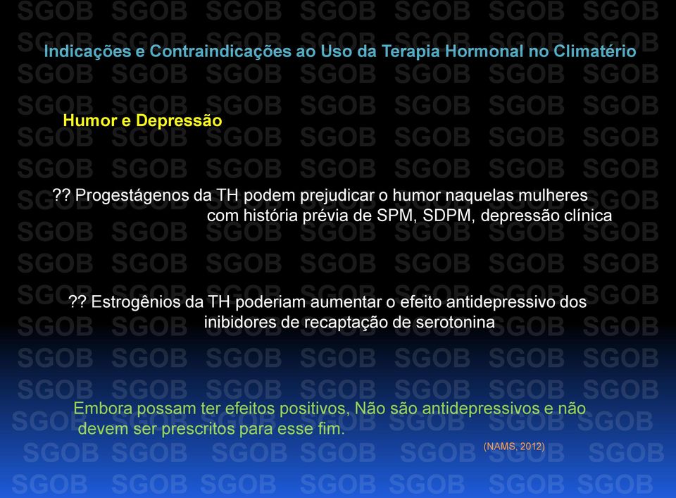 SPM, SDPM, depressão clínica?