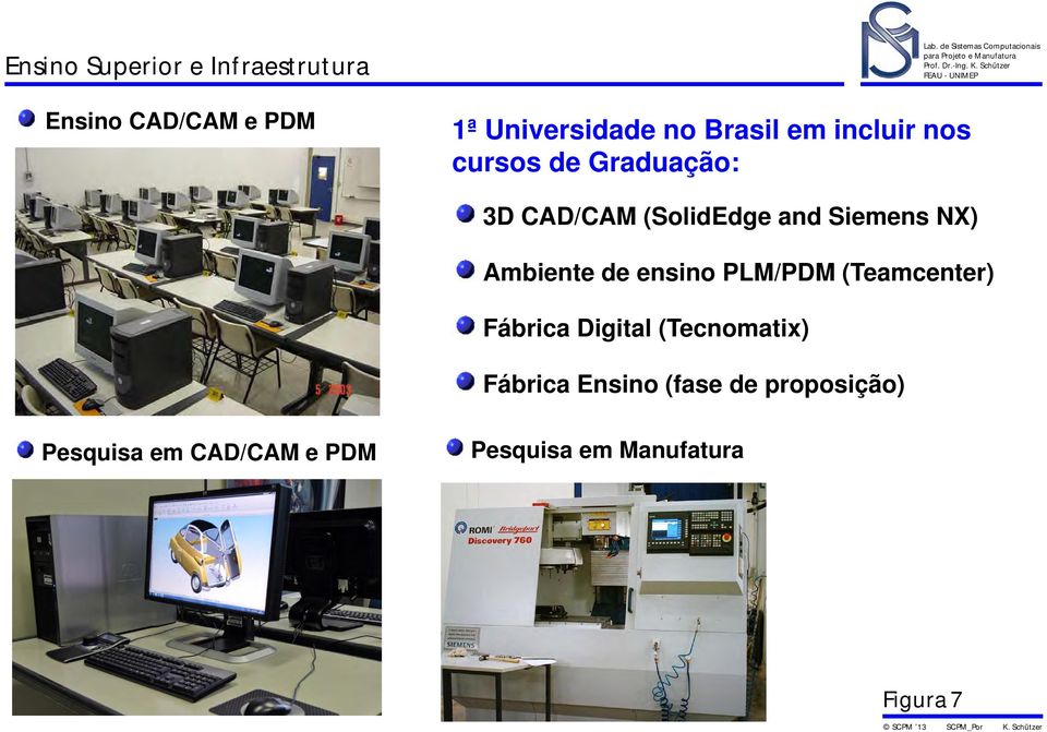 NX) Ambiente de ensino PLM/PDM (Teamcenter) Fábrica Digital (Tecnomatix)