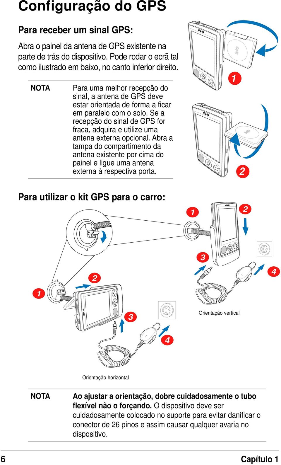 Abra a tampa do compartimento da antena existente por cima do painel e ligue uma antena externa à respectiva porta.