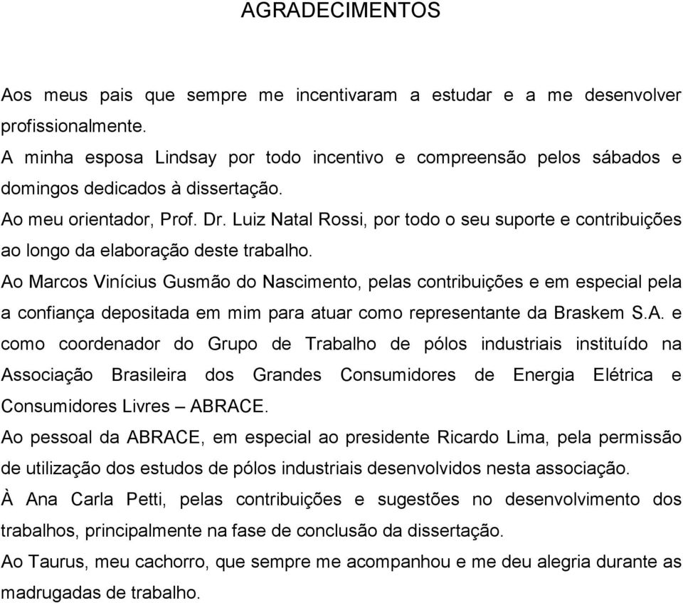 Luiz Natal Rossi, por todo o seu suporte e contribuições ao longo da elaboração deste trabalho.