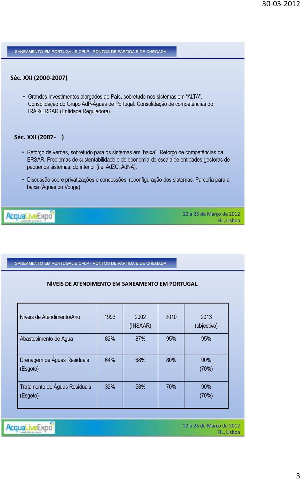 Reforço de competências da ERSAR. Problemas de sustentabilidade e de economia de escala de entidades gestoras de pequenos sistemas, do interior (i.e. AdZC, AdNA).