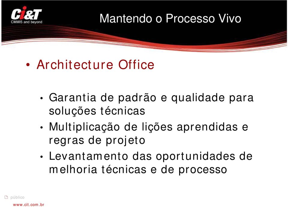 Multiplicação de lições aprendidas e regras de projeto