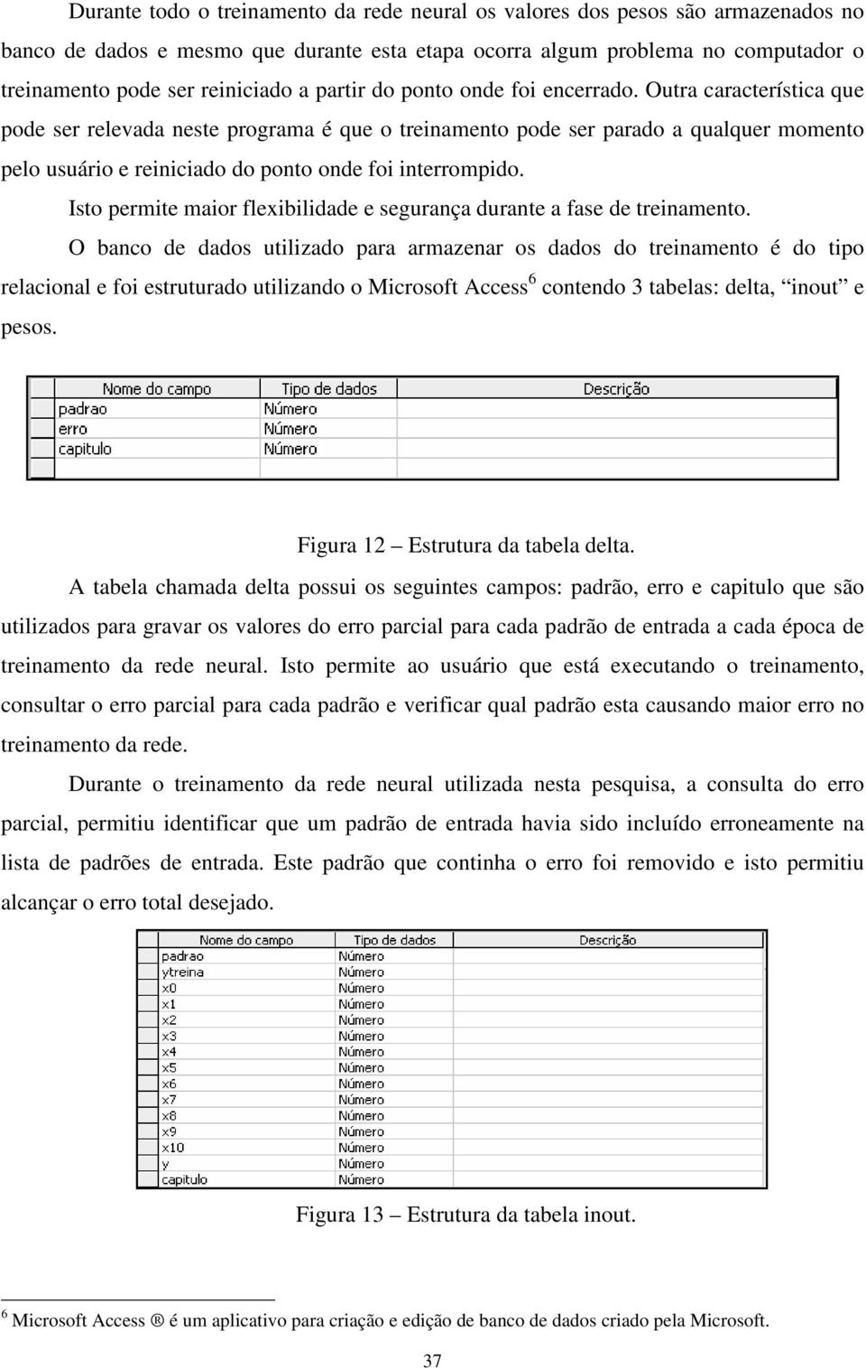 Outra característica que pode ser relevada neste programa é que o treinamento pode ser parado a qualquer momento pelo usuário e reiniciado do ponto onde foi interrompido.