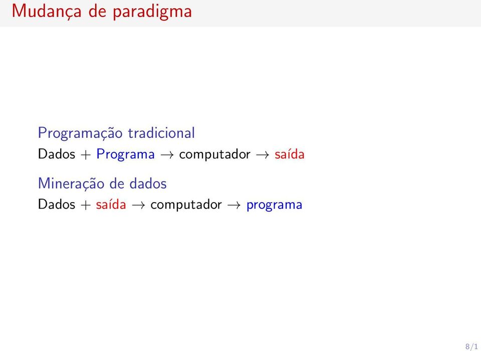 Programa computador saída