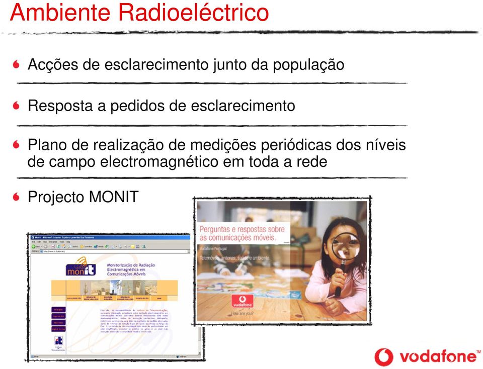 esclarecimento Plano de realização de medições