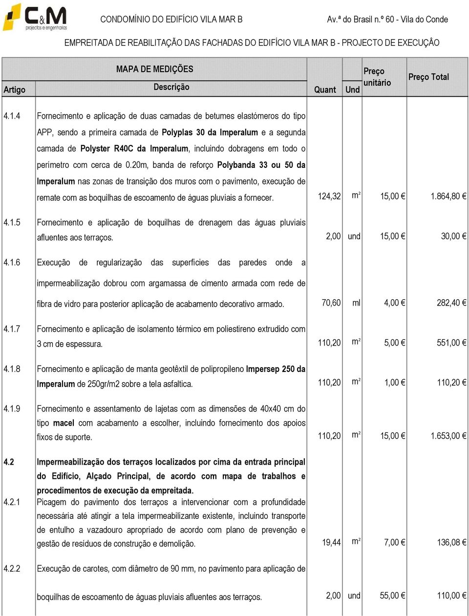 dobragens em todo o perímetro com cerca de 0.