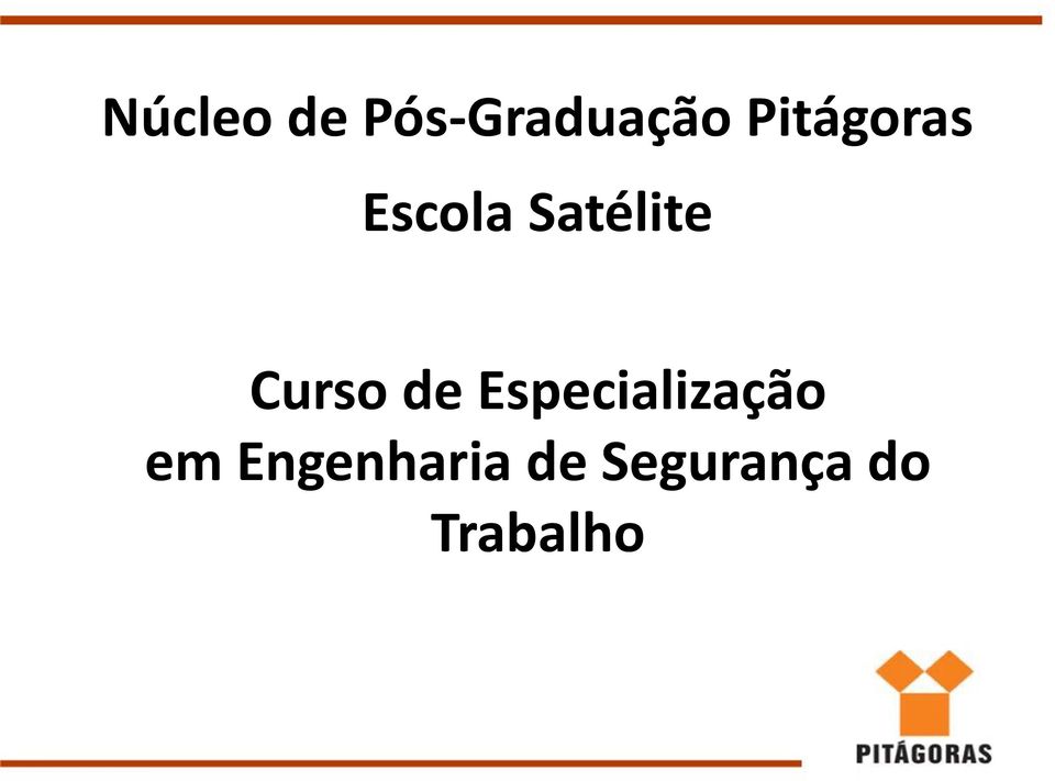 Curso de Especialização em