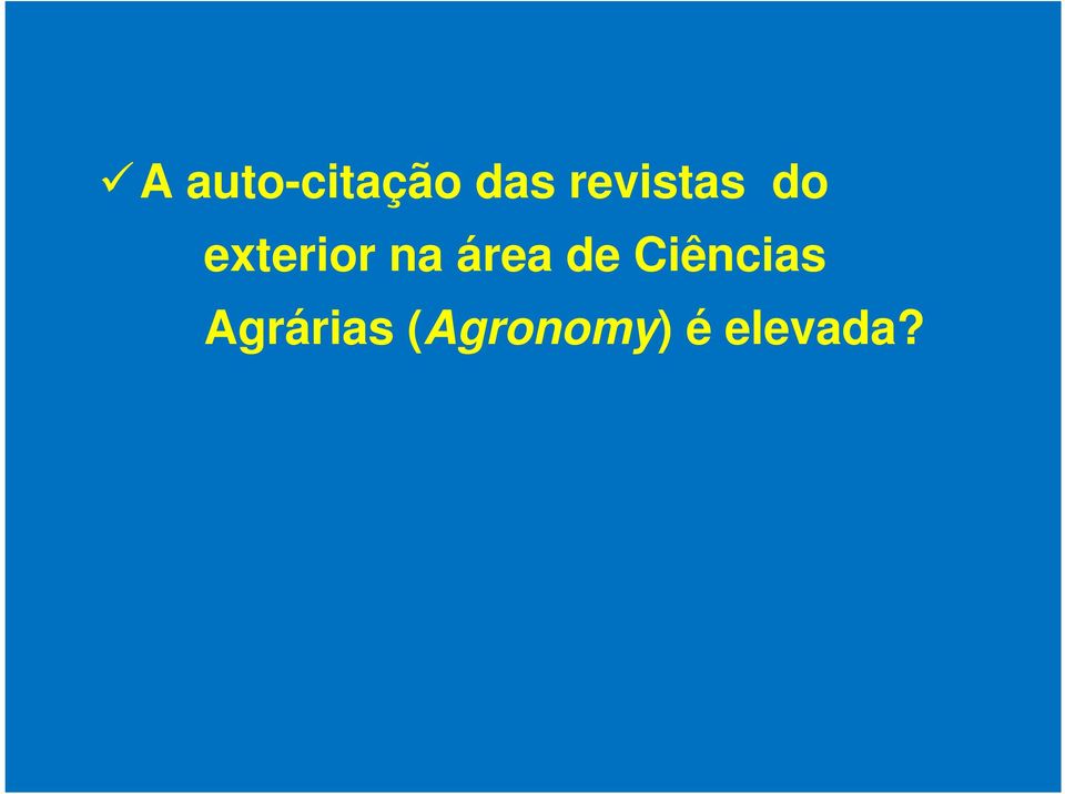 na área de Ciências