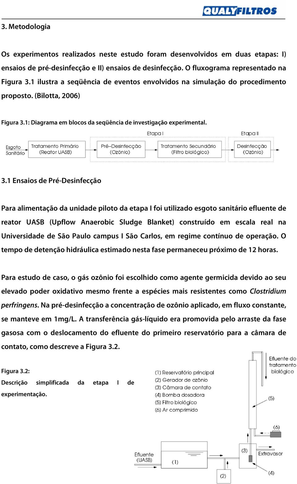 1: Diagrama em blocos da seqüência de investigação experimental. 3.