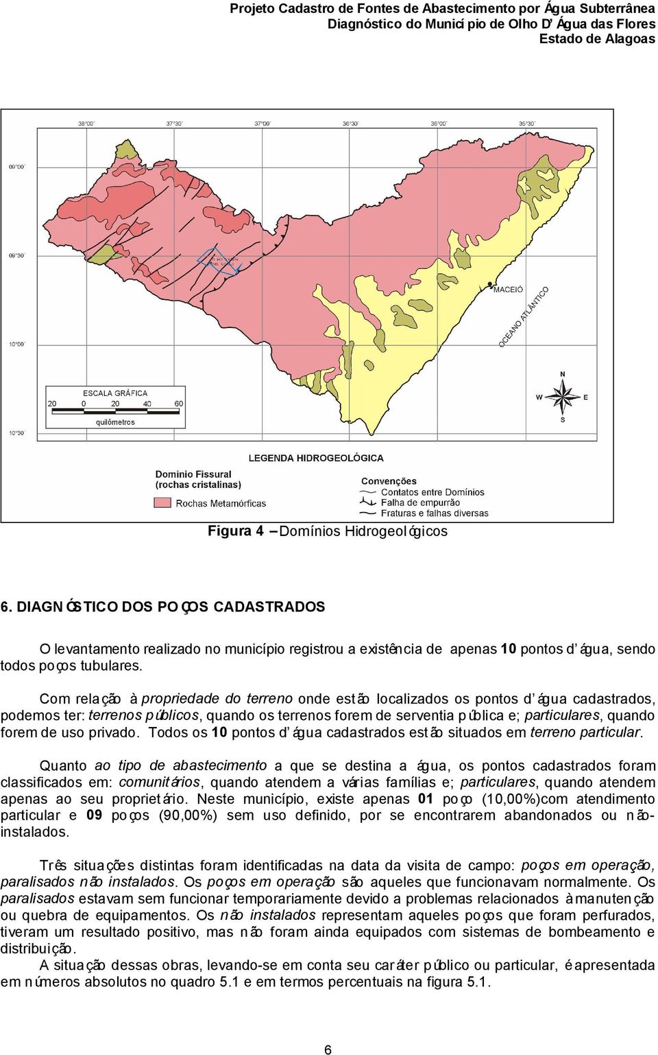 de uso privado. Todos os 10 pontos d água cadastrados estão situados em terreno particular.