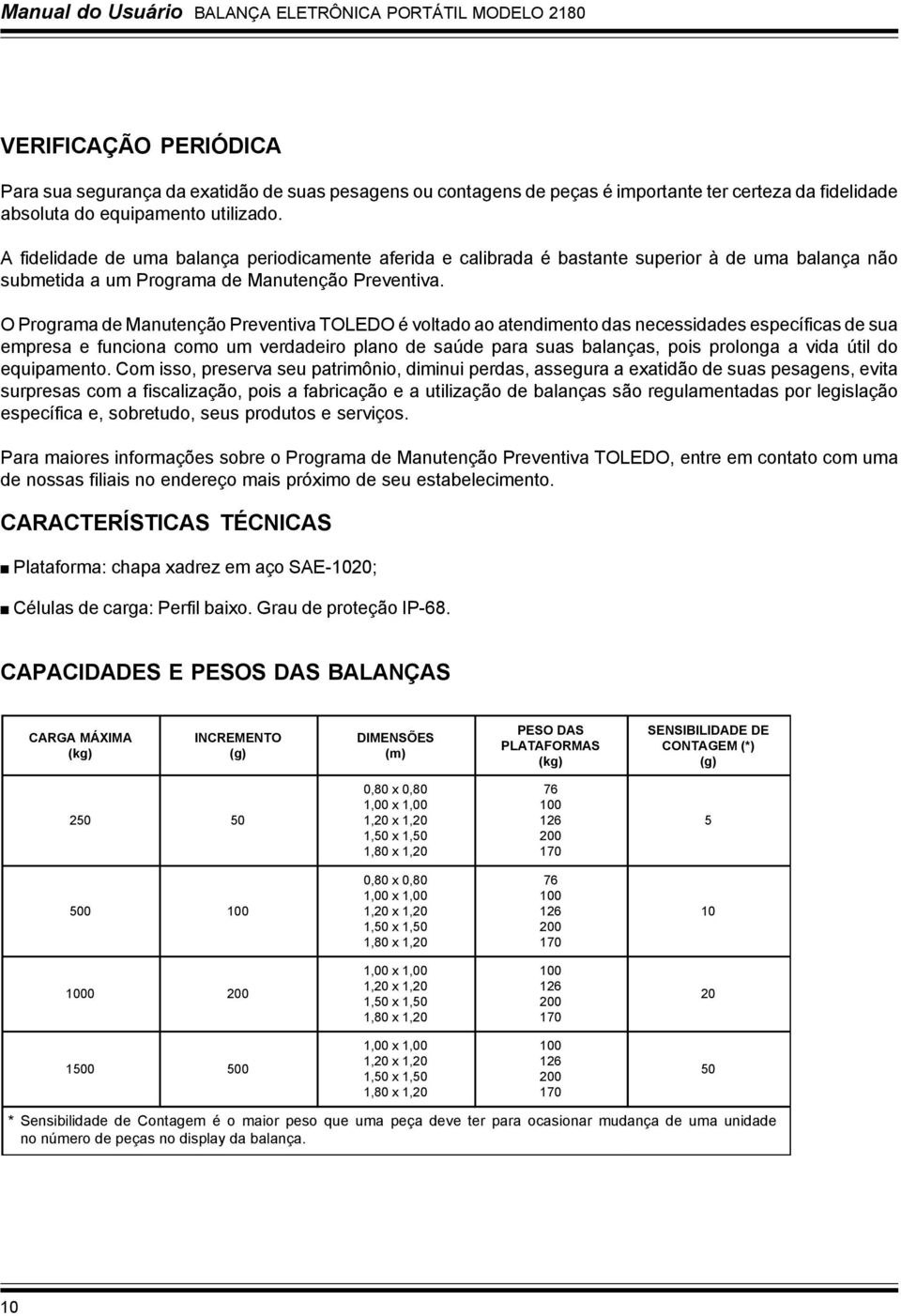 O Programa de Manutenção Preventiva TOLEDO é voltado ao atendimento das necessidades específicas de sua empresa e funciona como um verdadeiro plano de saúde para suas balanças, pois prolonga a vida