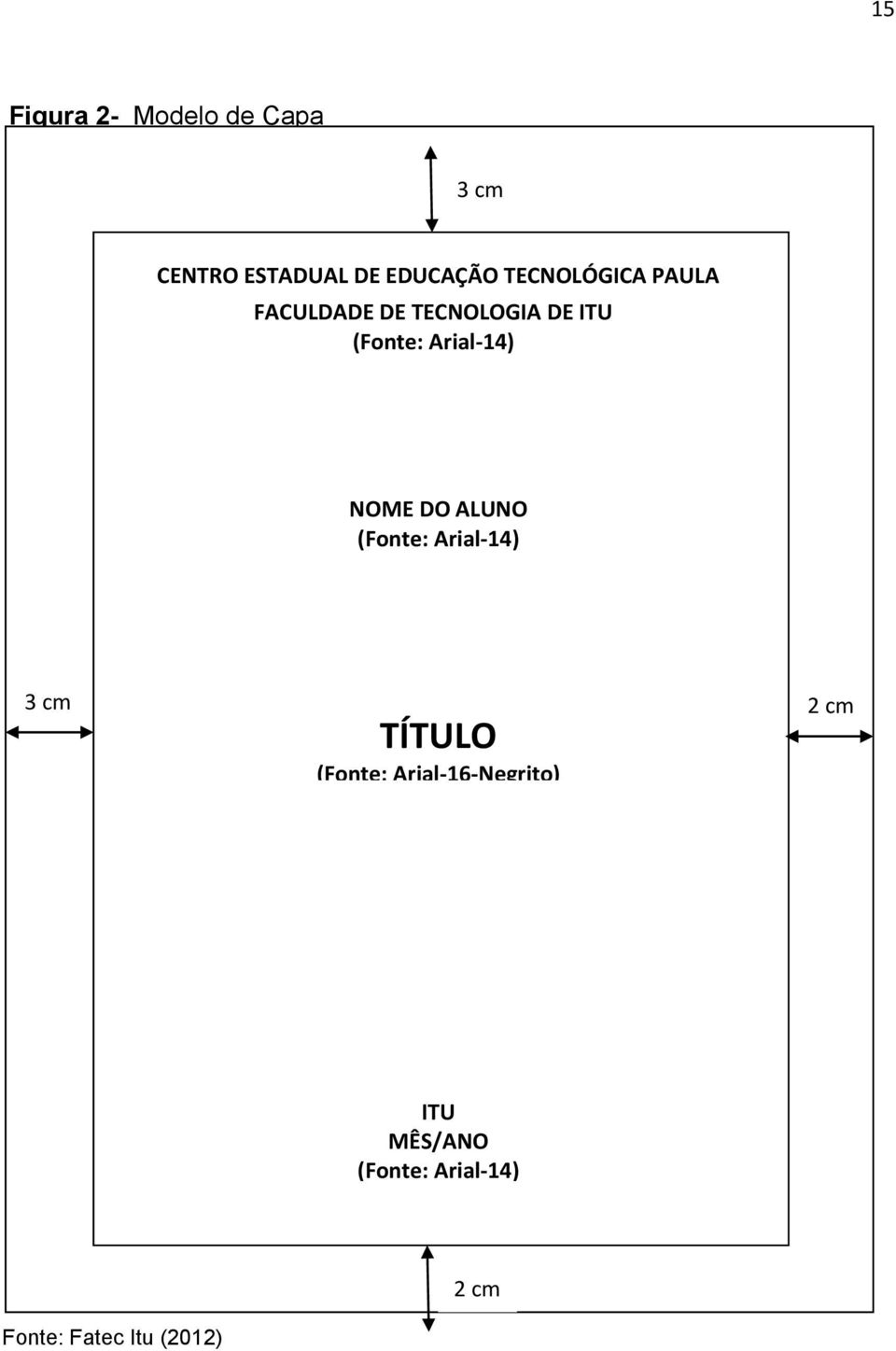 Arial-14) NOME DO ALUNO (Fonte: Arial-14) 3 cm 2 cm TÍTULO (Fonte: