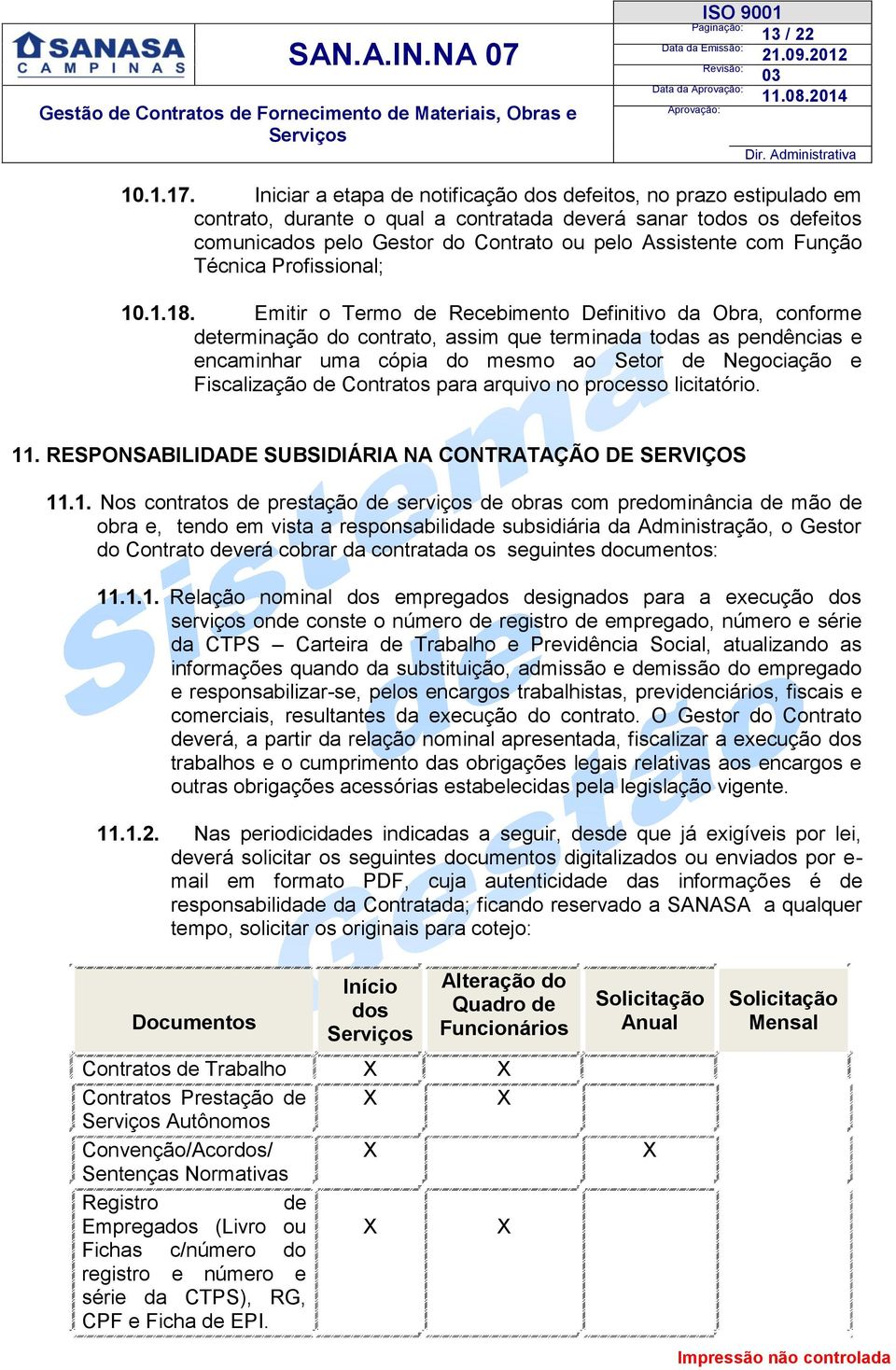 Função Técnica Profissional; 10.1.18.