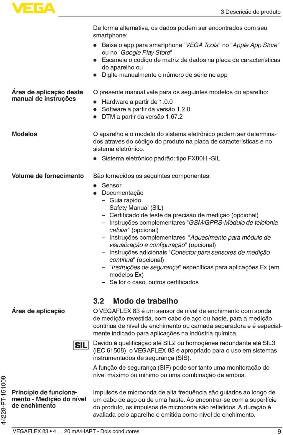 manual vale para os seguintes modelos do aparelho: Hardware a partir de 1.0.0 Software a partir da versão 1.2.0 DTM a partir da versão 1.67.