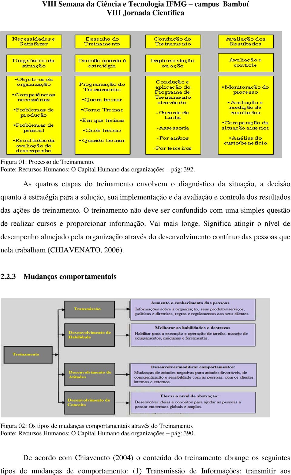 O treinamento não deve ser confundido com uma simples questão de realizar cursos e proporcionar informação. Vai mais longe.