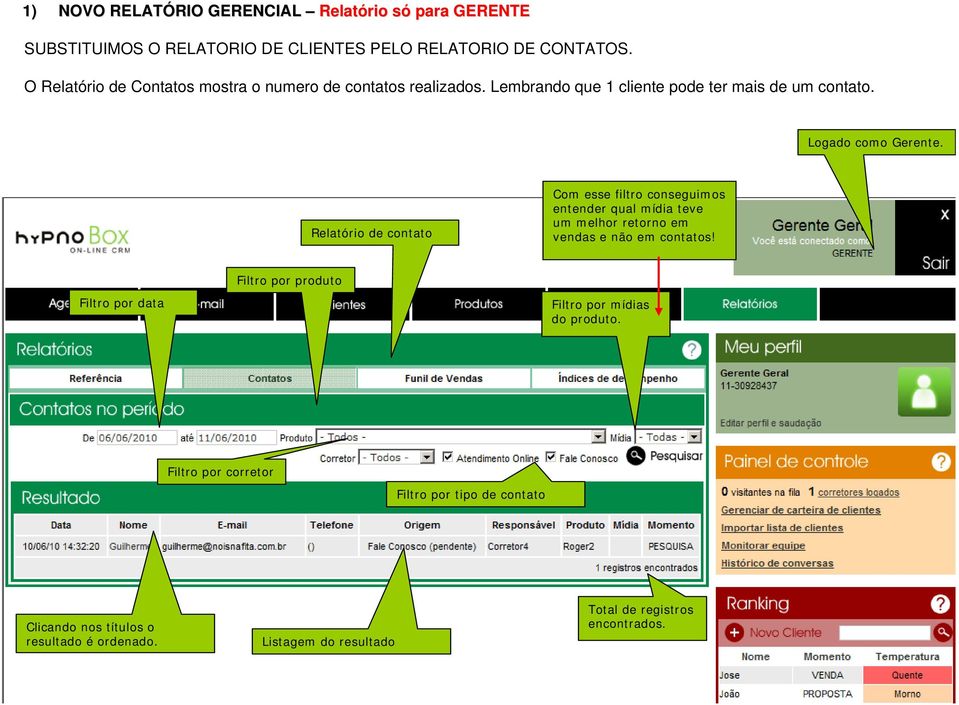 Relatório de contato Com esse filtro conseguimos entender qual mídia teve um melhor retorno em vendas e não em contatos!