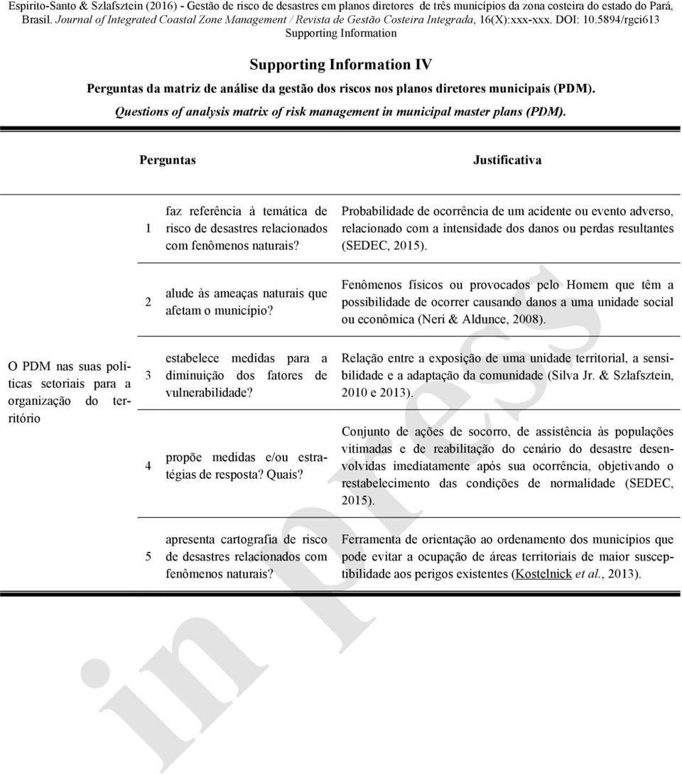 alude às ameaças naturais que afetam o município? estabelece medidas para a diminuição dos fatores de vulnerabilidade? propõe medidas e/ou estratégias de resposta? Quais?