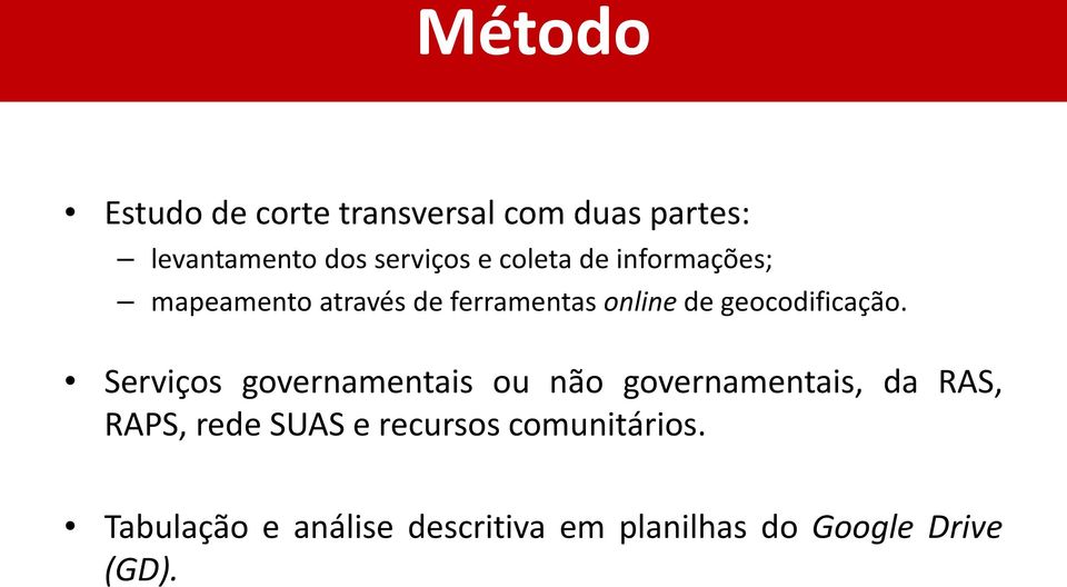 geocodificação.