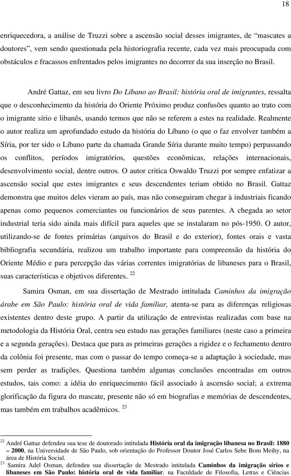 André Gattaz, em seu livro Do Líbano ao Brasil: história oral de imigrantes, ressalta que o desconhecimento da história do Oriente Próximo produz confusões quanto ao trato com o imigrante sírio e