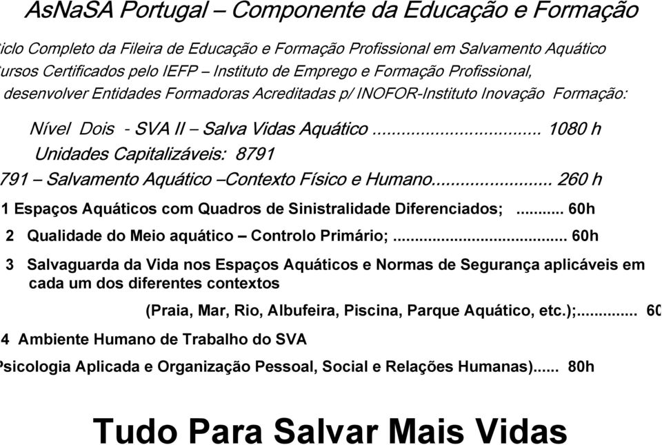 .. 60h 2 Qualidade do Meio aquático Controlo Primário;.