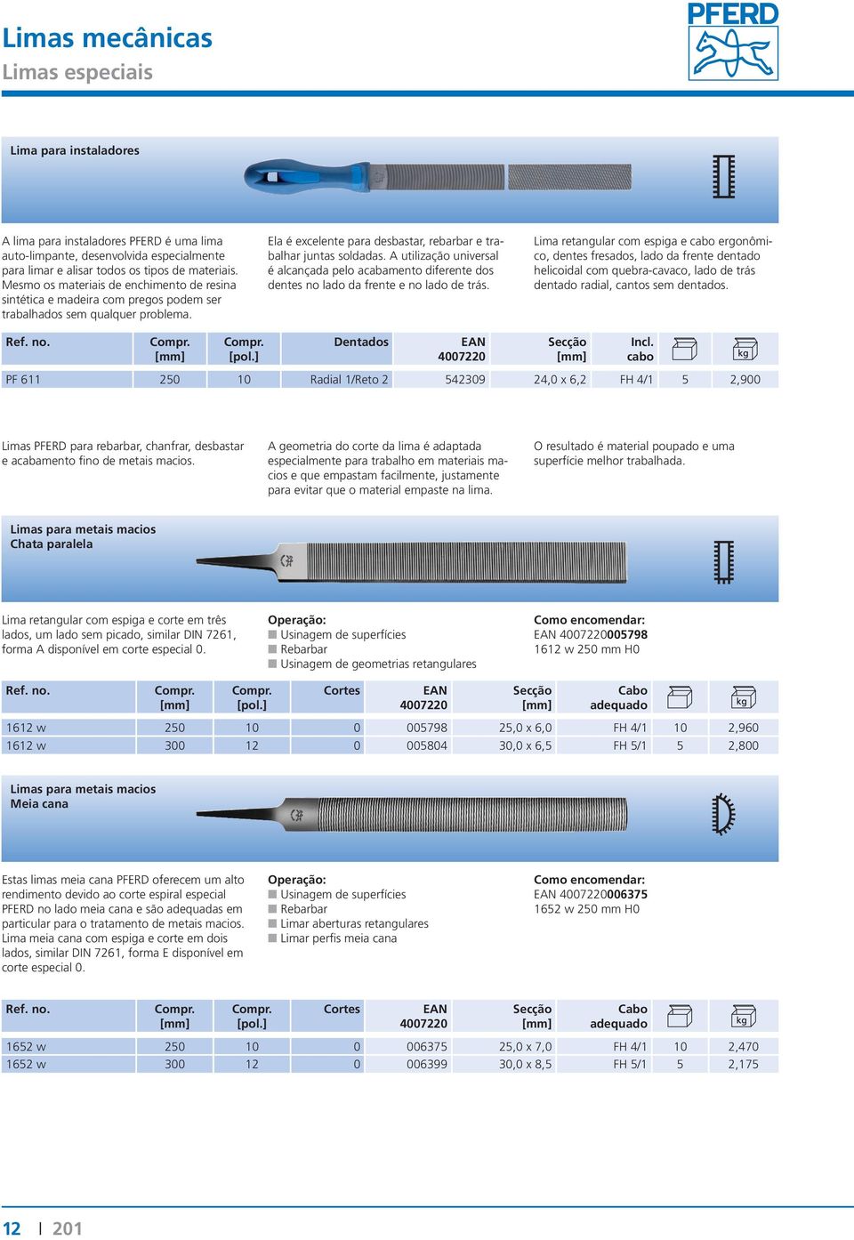 A utilização universal é alcançada pelo acabamento diferente dos dentes no lado da frente e no lado de trás.