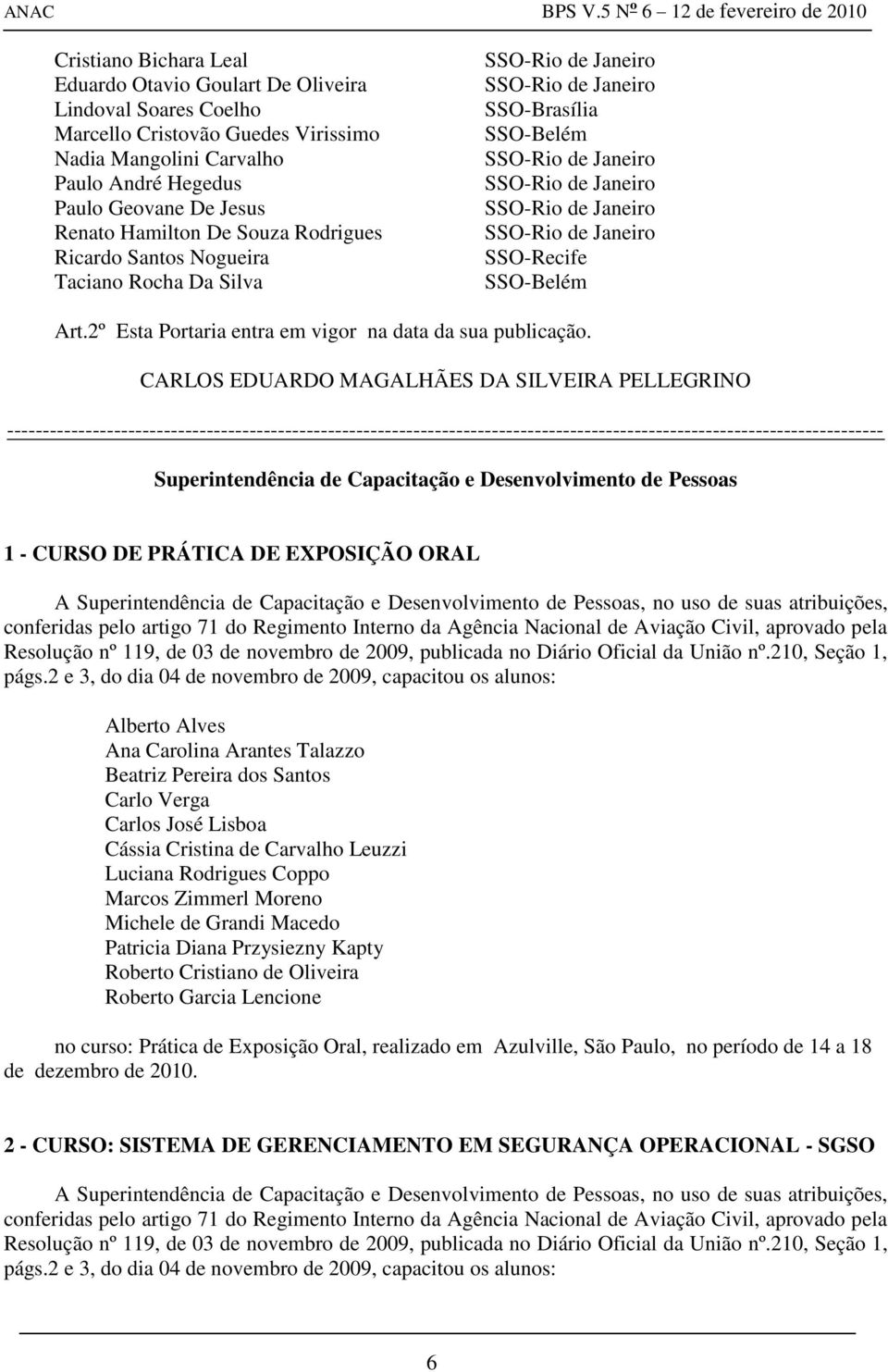 CARLOS EDUARDO MAGALHÃES DA SILVEIRA PELLEGRINO --------------------------------------------------------------------------------------------------------------------------- Superintendência de