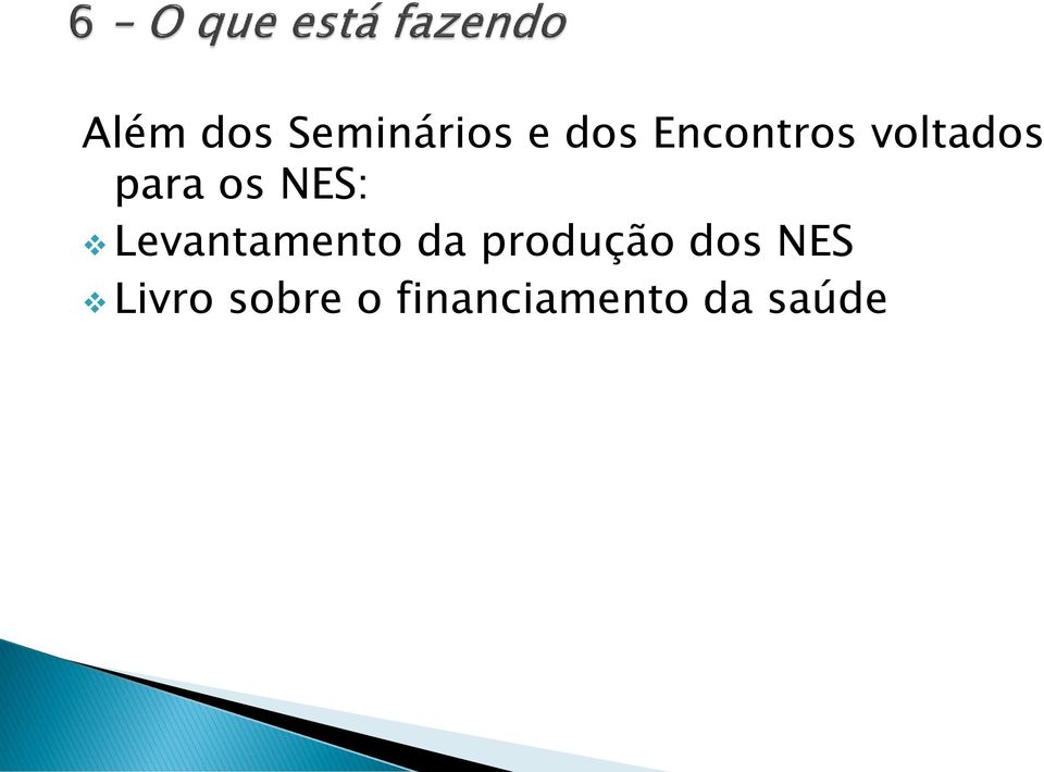 Levantamento da produção dos