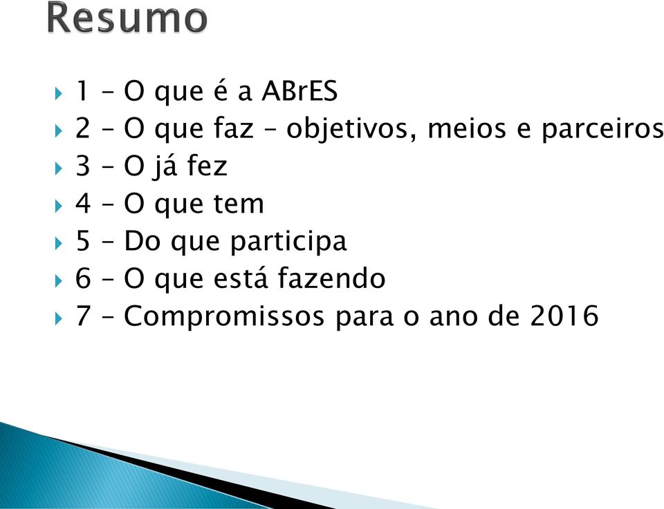 fez 4 O que tem 5 Do que participa 6 O