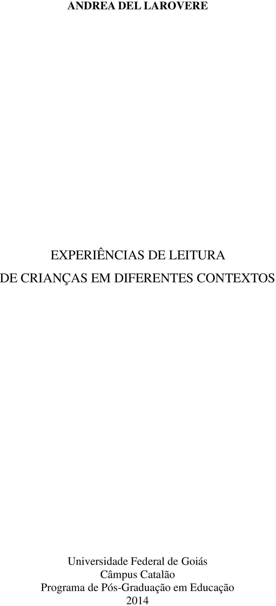 CONTEXTOS Universidade Federal de Goiás