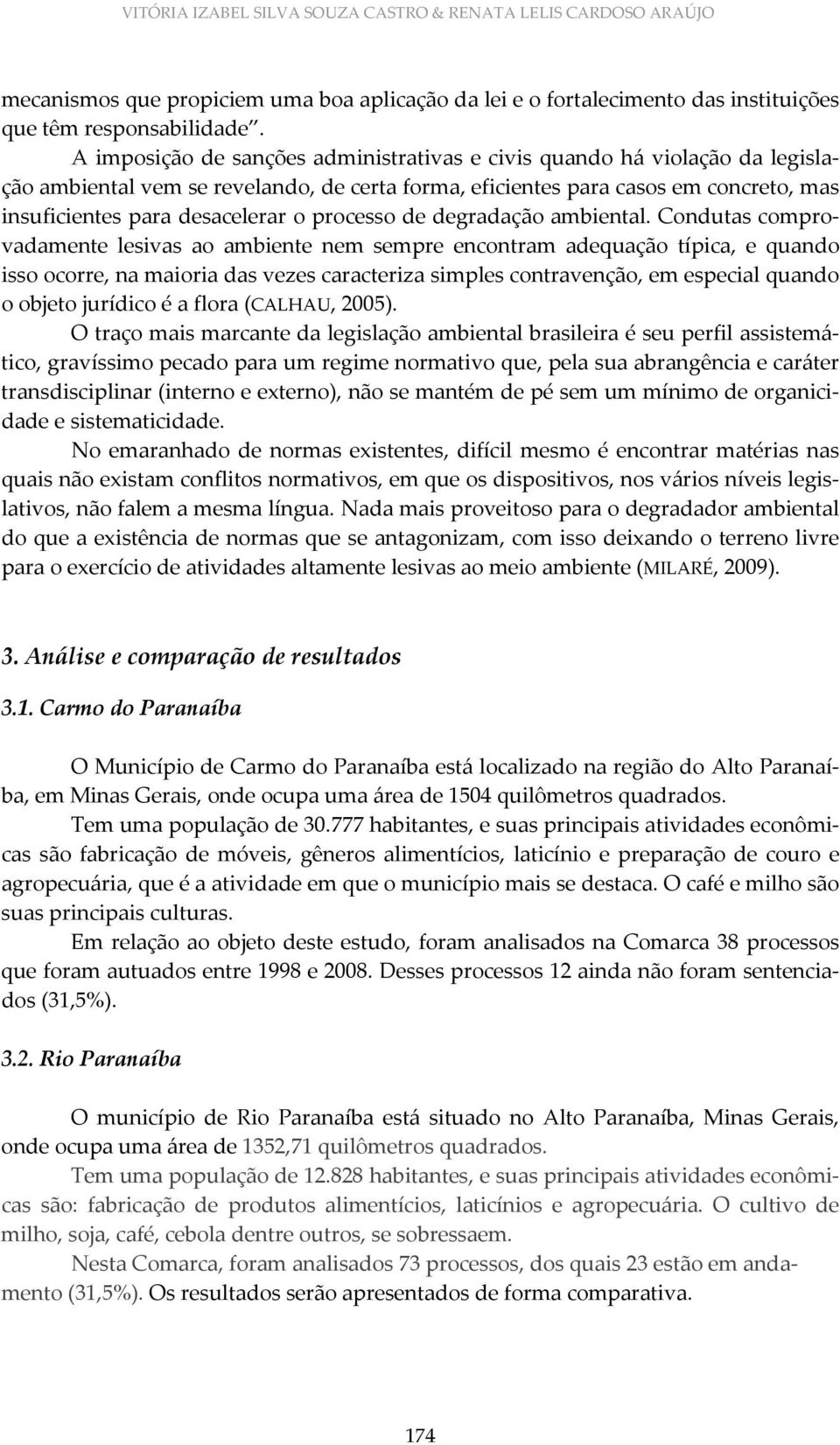 processo de degradação ambiental.