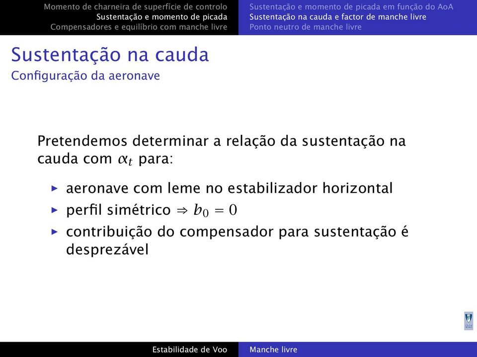 para: aeronave com leme no estabilizador horizontal perfil