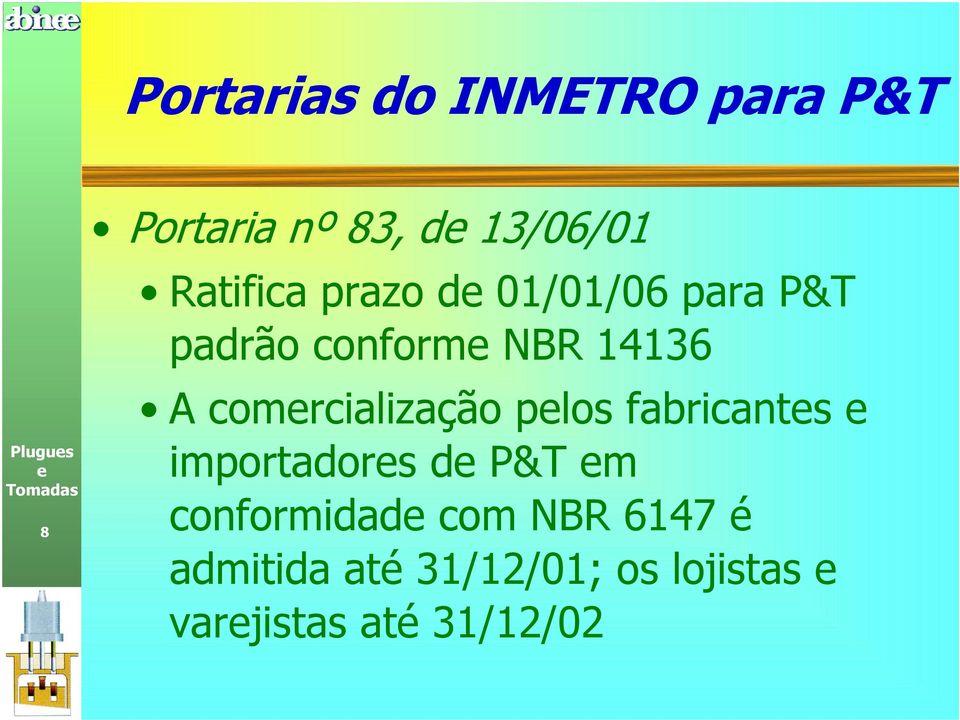 comrcialização plos fabricants importadors d P&T m conformidad