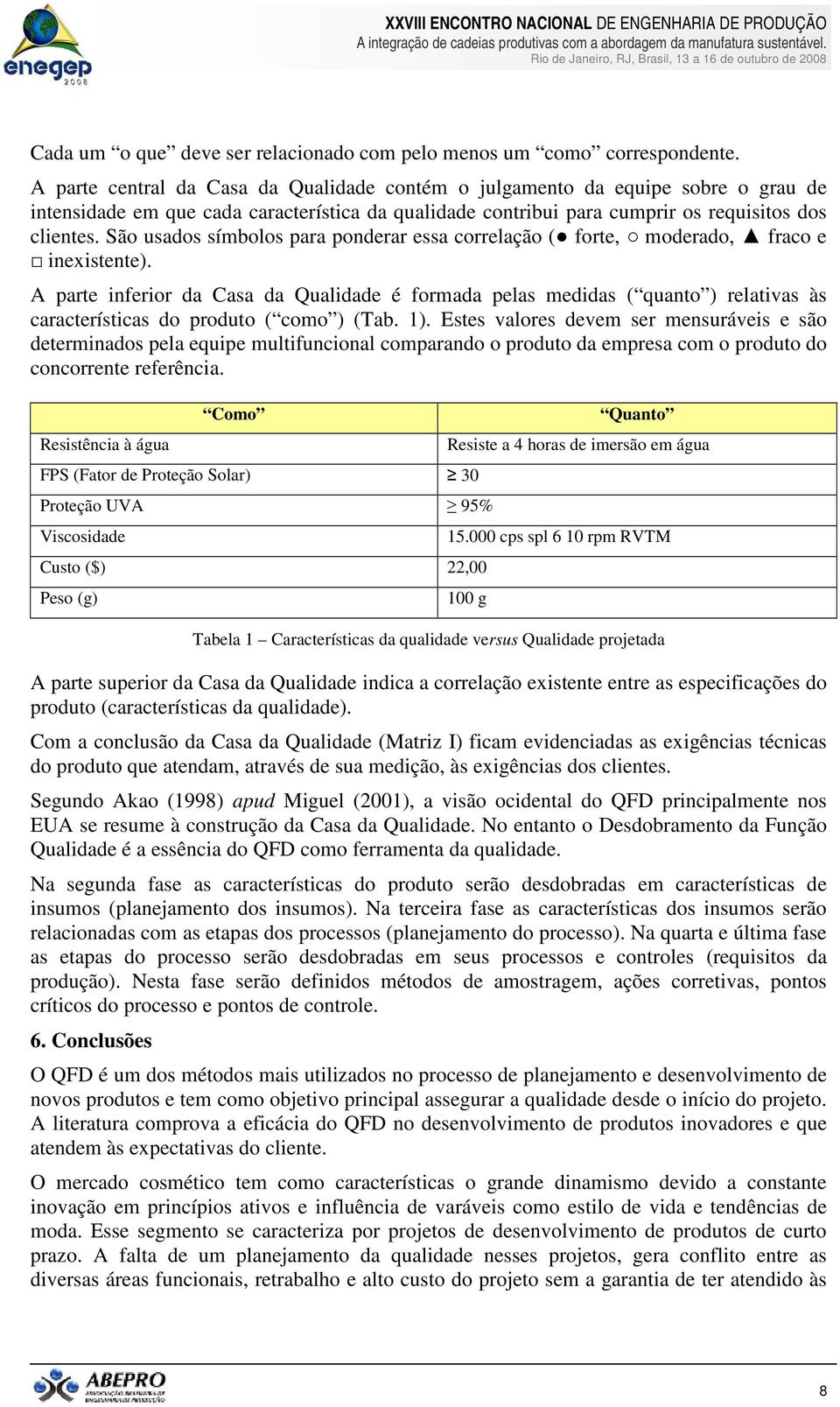 São usados símbolos para ponderar essa correlação ( forte, moderado, fraco e inexistente).