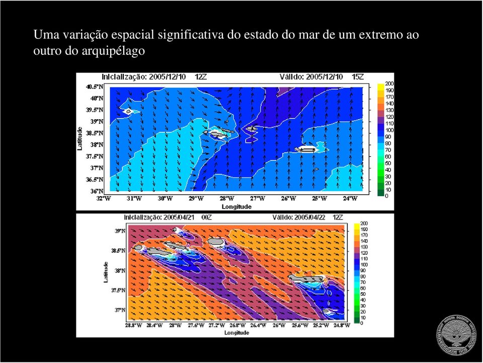 estado do mar de um