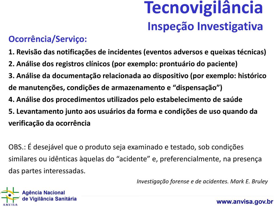 Análise dos procedimentos utilizados pelo estabelecimento de saúde 5.