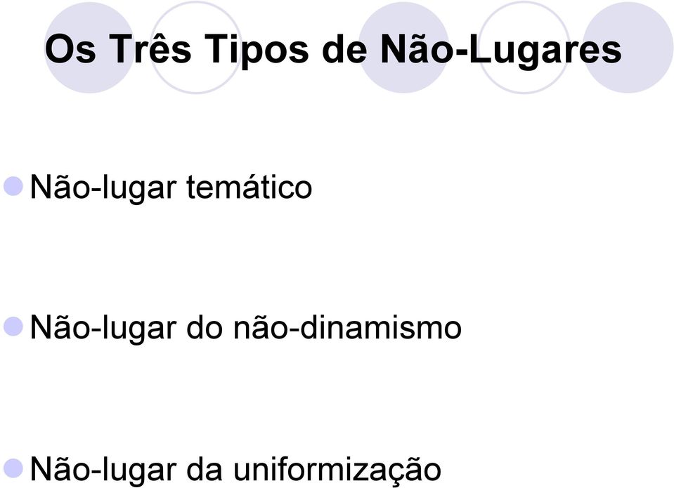 temático l Não-lugar do