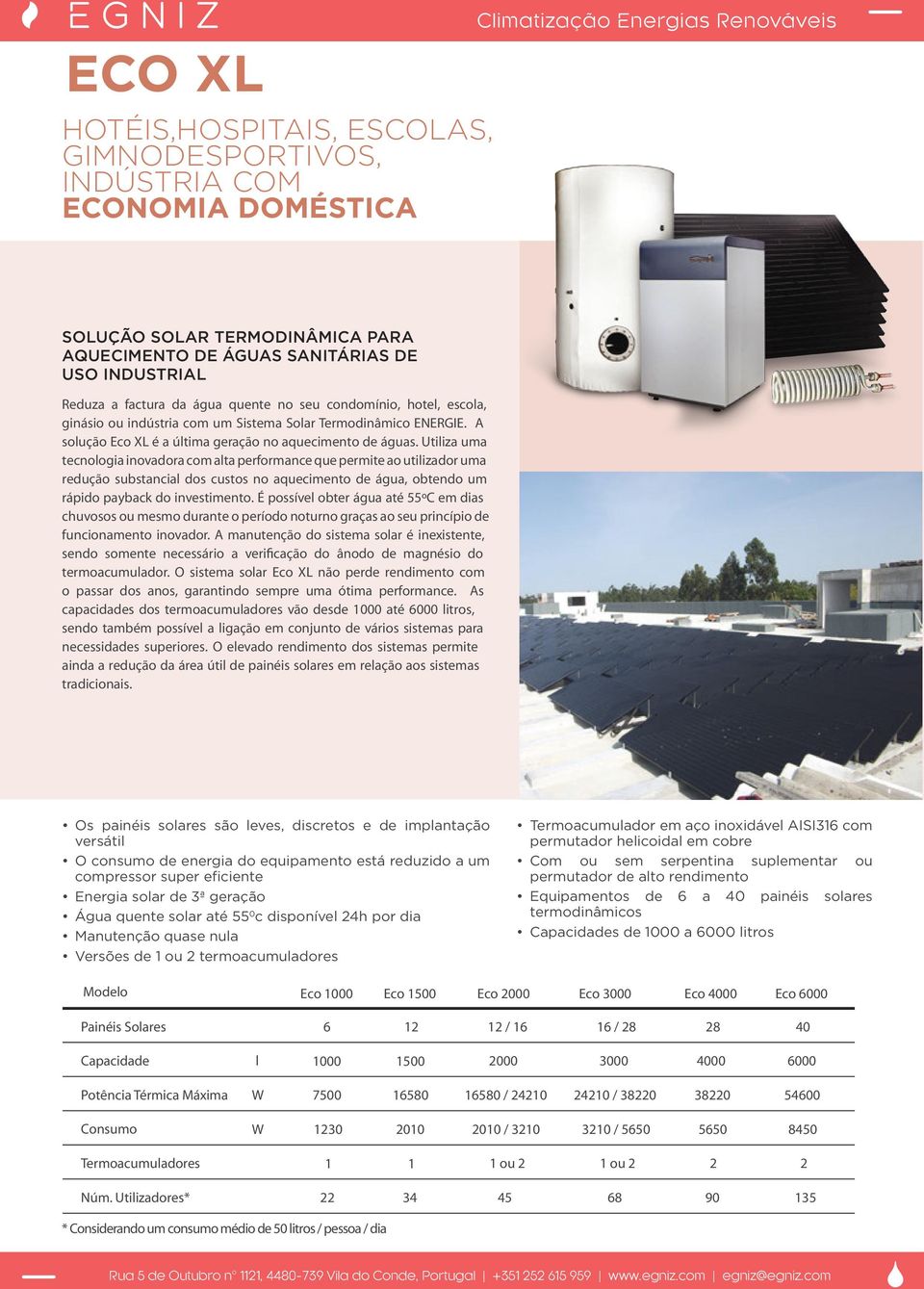 Utiliza uma tecnologia inovadora com alta performance que permite ao utilizador uma redução substancial dos custos no aquecimento de água, obtendo um rápido payback do investimento.